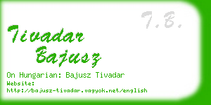 tivadar bajusz business card